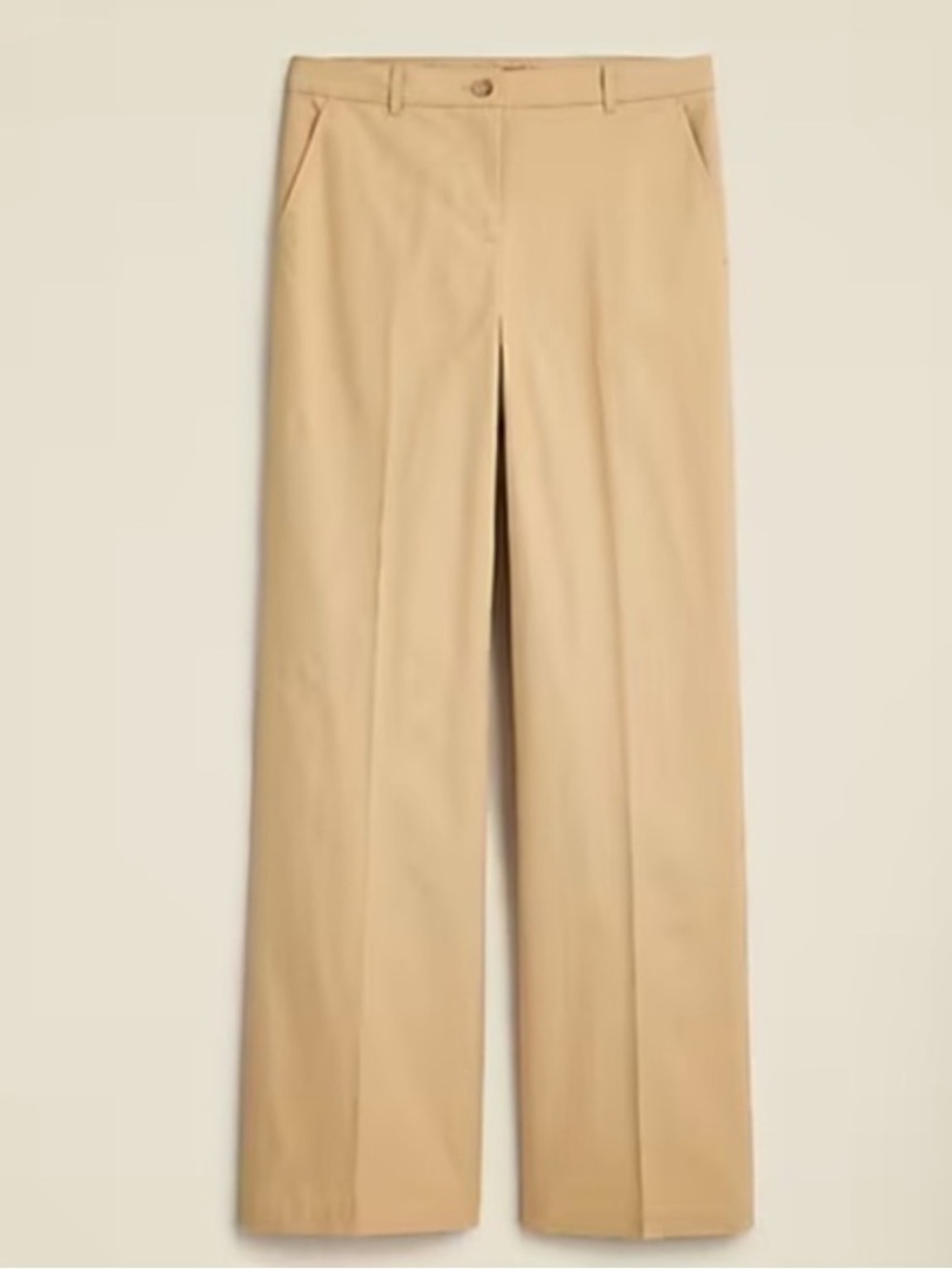 J. Crew Full-length wide-leg trouser in cotton blend